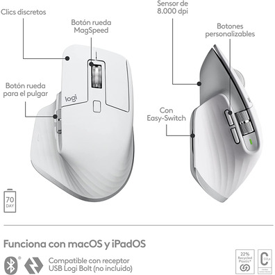 Ratón Logitech MX Master 3S Mac Bluetooth