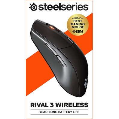 Ratón Steelseries Rivale 3 18000DPI Wireless Óptico Negro