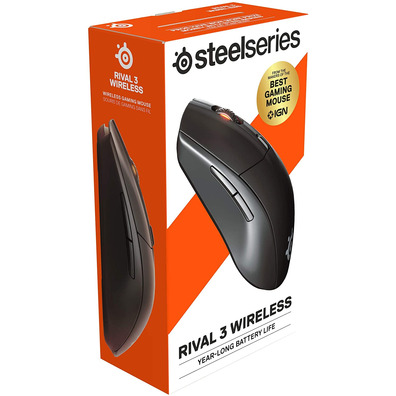 Ratón Steelseries Rivale 3 18000DPI Wireless Óptico Negro