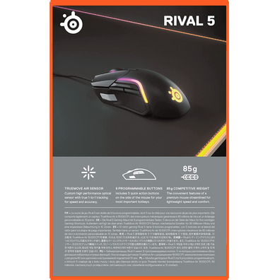 Ratón Steelseries Rivale 5 18000 CPI