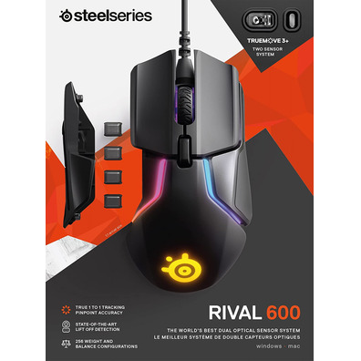 Ratón Steelseries Rivale 600 12000 CPI