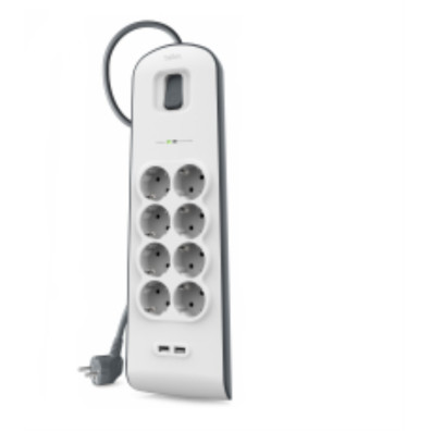 Belkin SurgeStrip 8 Tomas – Reglet con Protezione Antipeak e USB-A