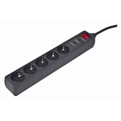 Gembird SPG5-C-5 – 5 Reglet Tomas con protezione Antipeak