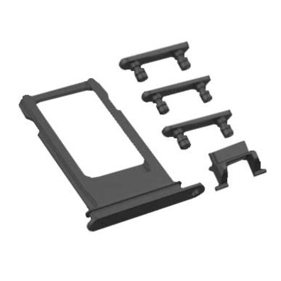 Vassoio scheda SIM  + Set di Pulsanti Laterali iPhone 7 Nero