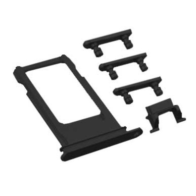 Vassoio scheda SIM  + Set di Pulsanti Laterali iPhone 7 Yet Black