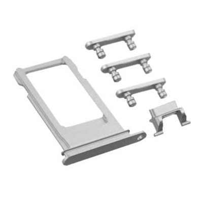 Vassoio scheda SIM  + Set di Pulsanti Laterali iPhone 7 Argento