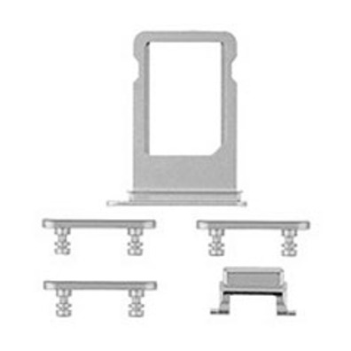 Vassoio scheda SIM  + Set di Pulsanti Laterali - iPhone 8 Bianco