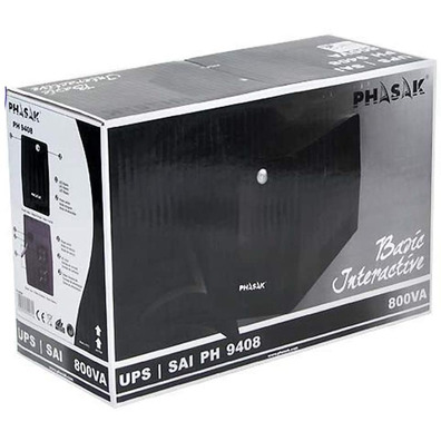 SAI Phasak Interazione Basic AVR PH9408 800VA 2xSchuko
