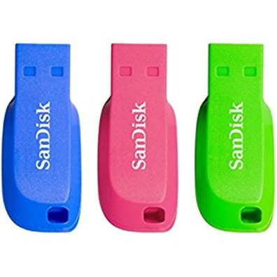 Sandisk Cruzer Blade Usb Flash drive 3-pack - 16gb