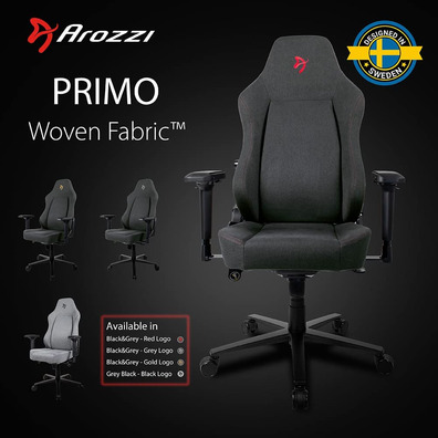 Silla Gaming Arozzi Primo Woven Fabric Black - Red Logo
