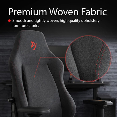 Silla Gaming Arozzi Primo Woven Fabric Black - Red Logo