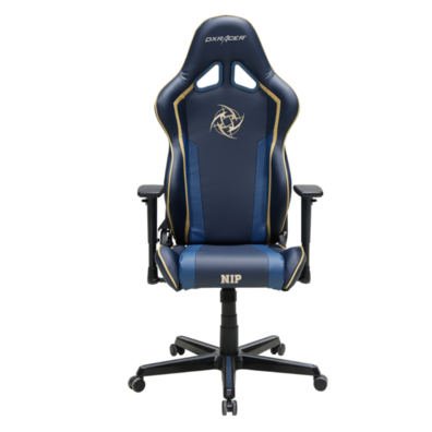 Sedia dxracer r-series oh/rz74/wbb blu-oro pin - include 2 pastiglie