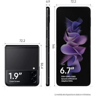 Smartphone Samsung Galaxy Z Flip3 8GB/128GB 6,7 " 5G Negro Fantasma