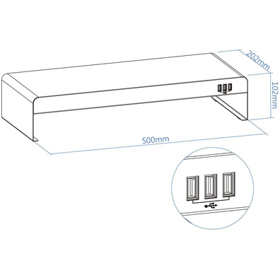 Soporte Monitor TooQ TQMR0124 Negro