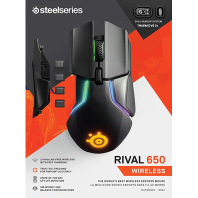 Steelseries Rivale 650 Inalámbrico Óptico