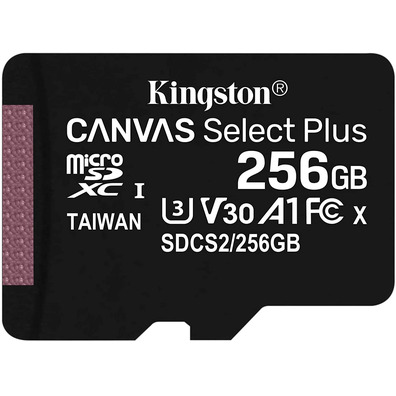 Tarjeta de memoria Kingston Canvas Select MicroSD XC 256GB