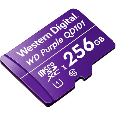 Tarjeta de memoria MicroSD Western Digital viola QD101 256GB XC Clasi 10