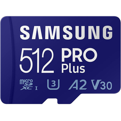 Tarjeta de memoria Samsung Pro Plus 2021 512GB MicroSD XC Clasi 10