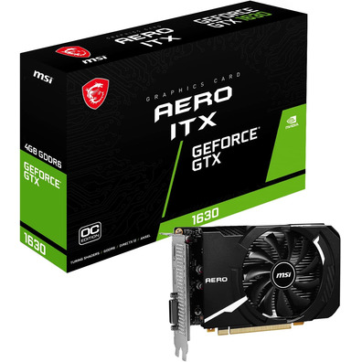 Tarjeta Gráfica MSI GTX 1630 Aero ITX OC 4GB GDDR6