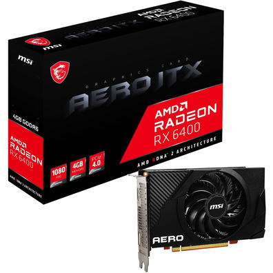 Tarjeta Gráfica MSI RX6400 Aero ITX 4GB