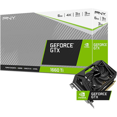 Tarjeta Gráfica PNY GTX 1660 Ti XLR8 Gaming OC