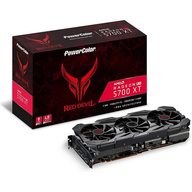 Tarjeta Gráfica Powercolor Rosso Diavolo RX5700 XT OC 8GB GDDR6