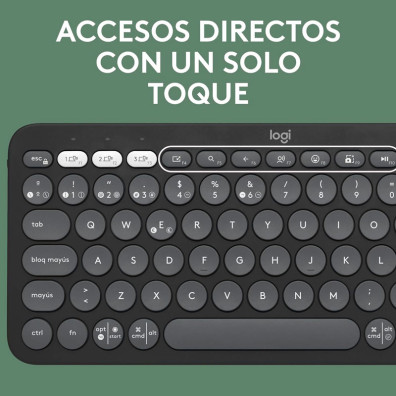 Bluetooh Tastiera Logitech Pebble Keys 2 K380S Grafite