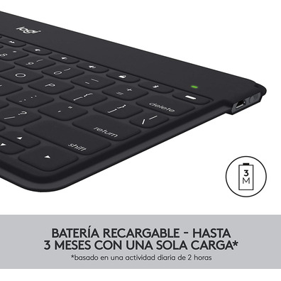 Teclado Bluetooth Logitech Keys - to - Go iPhone / iPad Azul