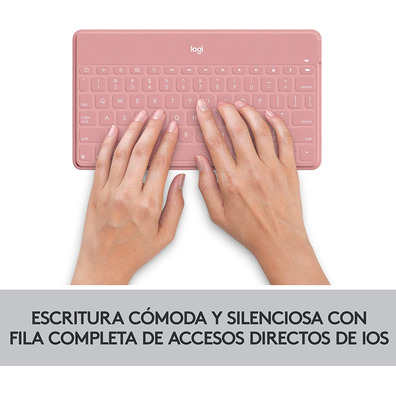 Teclado Bluetooth Logitech Keys - to - Go iPhone / iPad Rosa