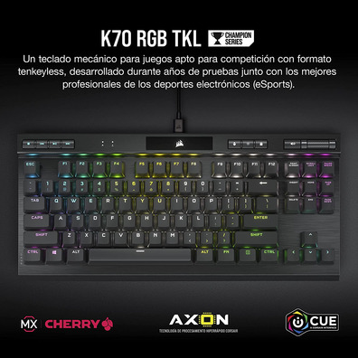 Teclado Corsair K70 TKL CS MX Red (Español)