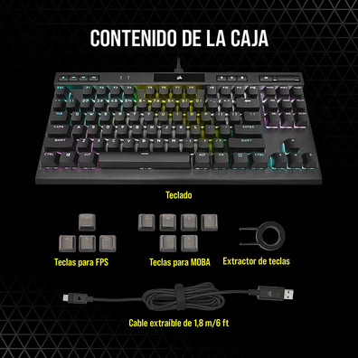 Teclado Corsair K70 TKL CS MX Red (Español)