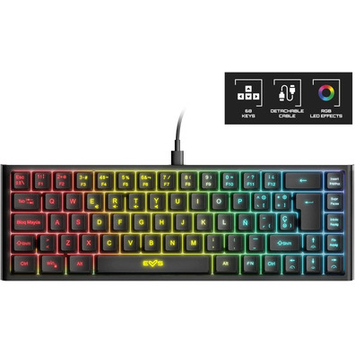 Teclado Energy Sistem ESG K4 Kompact-RGB Nero