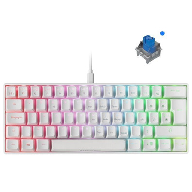 Teclado Gaming Mecánico Mars Gaming MKMINIWBES/ Switch Azul / Blanco