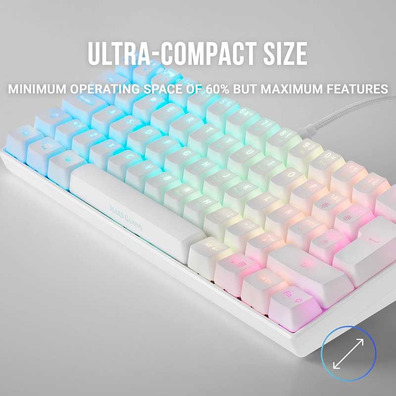 Teclado Gaming Mecánico Mars Gaming MKMINIWBES/ Switch Azul / Blanco