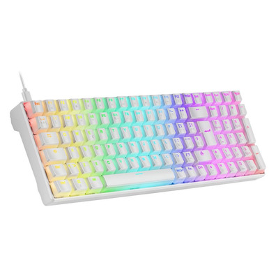 Teclado Gaming Mecánico Mars MKULTRA RGB Blanco Compacto 96%