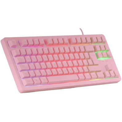 Teclado Gaming SemiMecánico Mars Gaming MK023 / Rosa