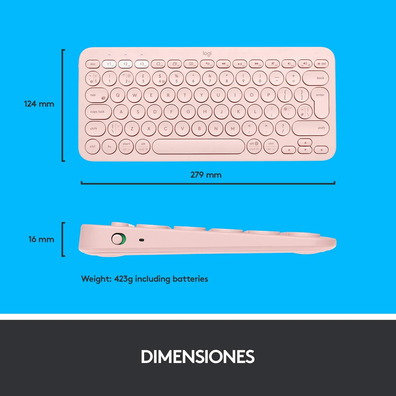 Teclado Logitech K380 Bluetooth Rosa