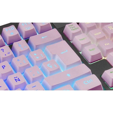 Teclado Mars Gaming MKAXES Pink RGB