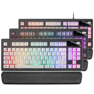 Teclado Mars Gaming MKAXES White RGB