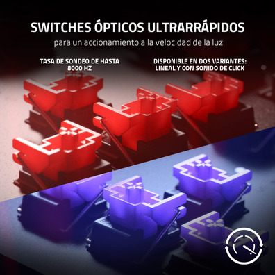 Teclado Razer Huntsman V2 Tenkeyless Red Switch (Español)