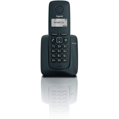 Teléfono Inalámbrico DECT Digital Gigaset A116 Negro