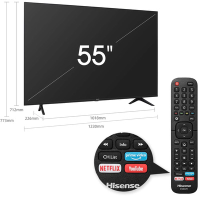 Televisión DLED Hisense 55A7100F 55 '' Smart TV 4K UHD Wifi/BT