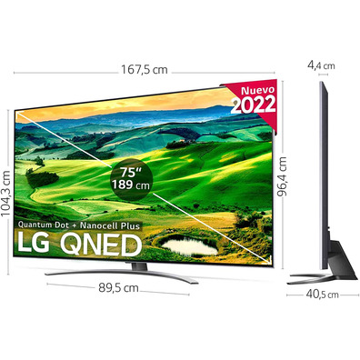 Televisore LG QNED 75QNED826QB 75 " Ultra HD 4K/Smart TV/WiFi