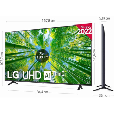Televisore LG UHD 75UQ80006LB 75 '' Ultra HD 4K/Smart TV/Wifi