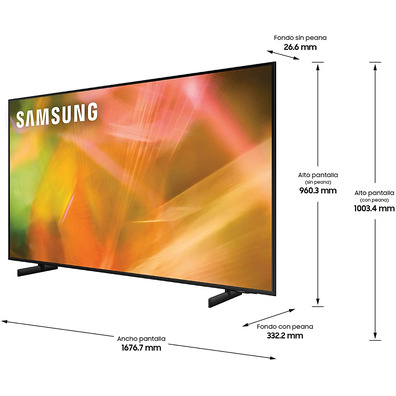Televisore Samsung UE75AU8005 75 " Ultra HD 4K/Smart TV/WiFi
