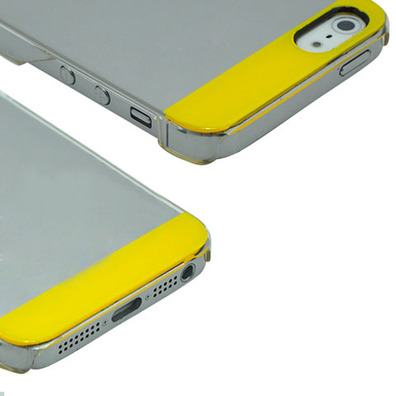 Transparent Plastic Case for iPhone 5/5S Nero / Verde