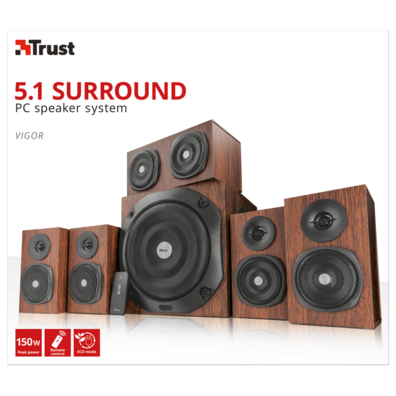Trust Vigor diffusori in legno 5.1 150W RMS