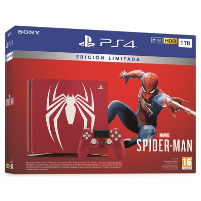 Console PS4 da 1 tb, Rosso  Meraviglie di Spider-Man in Edizione Limitata