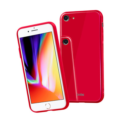 Cover Vitro per iPhone 8 / 7 Rosso