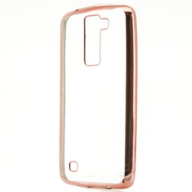 TPU metallo LG K8 caso Rosa